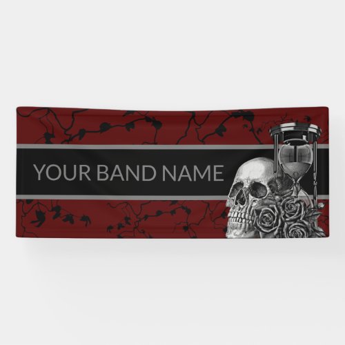 Custom Rock Band Skull Heavy Metal Music Festival  Banner
