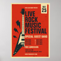 Custom Rock Music Festival Poster