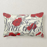 Custom Rockabilly Tattoo Design Double Sided Lumbar Pillow