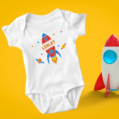 Custom Rocket Baby Bodysuit