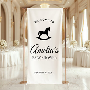 Custom Rocking Horse baby shower Banner