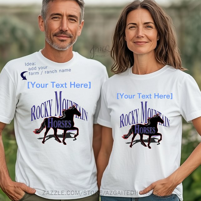 Custom Rocky Mountain Horses Silhouette T-Shirt (Custom Rocky Mountain Horses Silhouette T-Shirt)