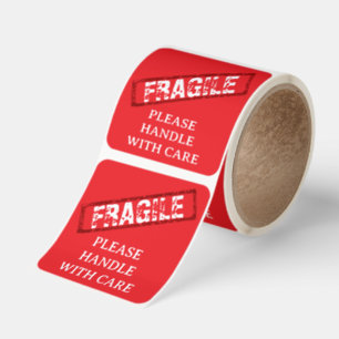 Custom Roll Of Fragile Sticker Labels