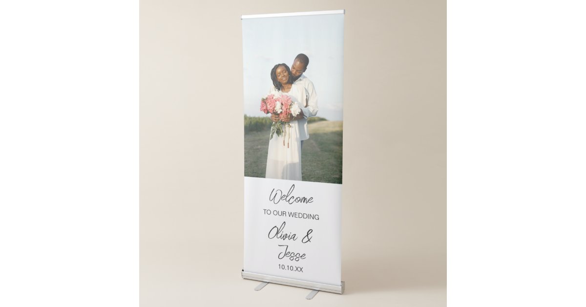 Custom Roll Up Personal Name Date Photo Display Retractable Banner | Zazzle