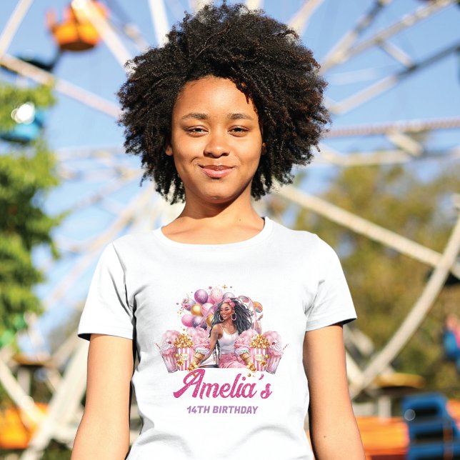 Custom Rollercoaster Party African American T-Shirt (Creator Uploaded)