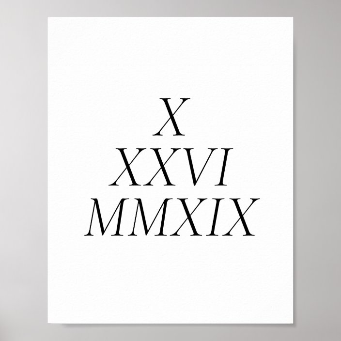 custom Roman numeral date Poster | Zazzle.com