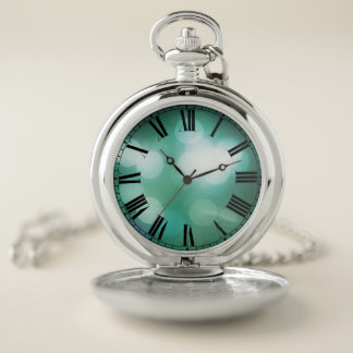 Custom Roman Numeral Lit Bokeh Pocket Watch