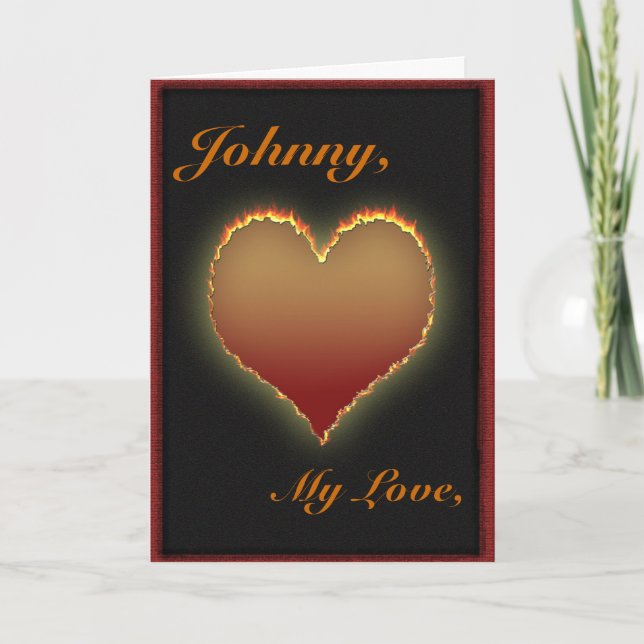 Custom Romance Heart Valentine's Day Card (Front)