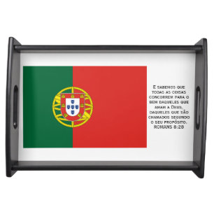 Custom ROMANS 8v28 PORTUGAL FLAG Serving Tray
