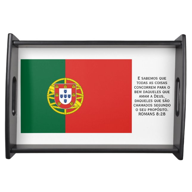 Custom ROMANS 8v28 PORTUGAL FLAG Serving Tray (Front)