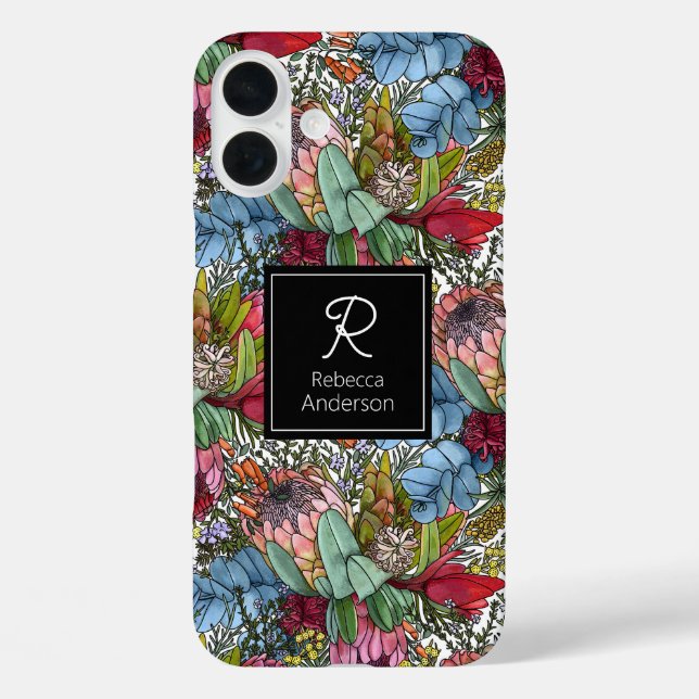 Custom Romantic Australian Summer Flowers Case-Mate iPhone Case (Back)