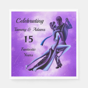 Custom Romantic Couple Dance Tango Napkins