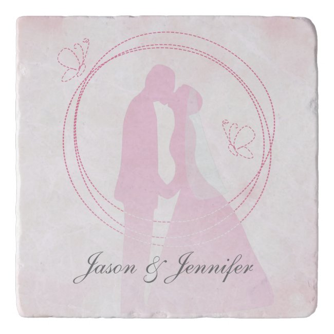 Custom Romantic Dreamy Pink Wedding Couple