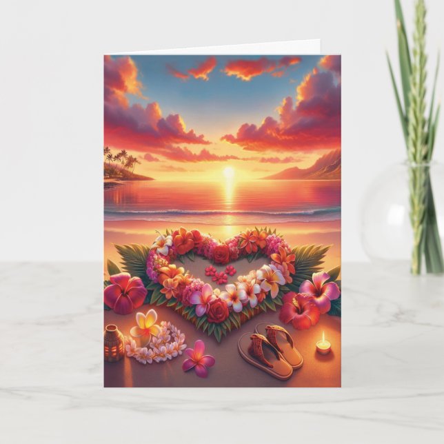 Custom Romantic Hawaiian Postcard (Front)
