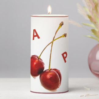 Custom Romantic Initials & Love Quote Pillar Cand Candle
