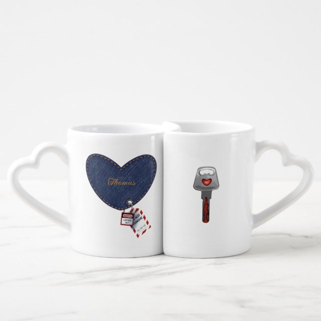 Custom Romantic Mug Set for Electrician (Front Nesting)