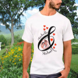 Custom Romantic Photo First Names Heart     T-Shirt<br><div class="desc">Unique special T-shirt -- First Names with your photo and red heart and fancy ampersand to highlight your connection. Express your love and affection with style and make today special. Great gift for birthdays or holidays. Any design questions, just send an email to charmdesignstudio@rcn.com and we'll be delighted to assist....</div>