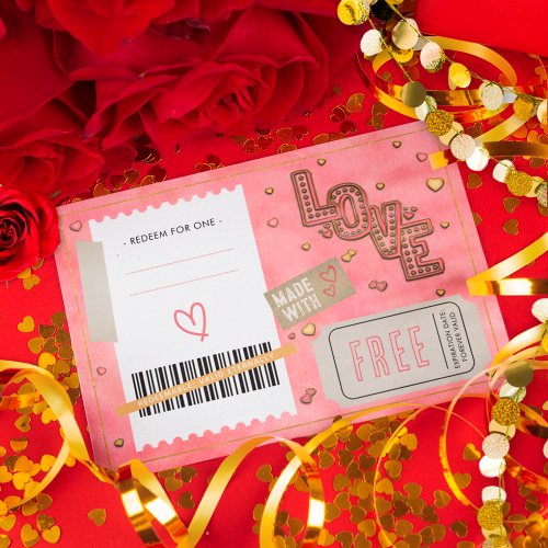 Custom Romantic Valentine's Day Love Coupon Book