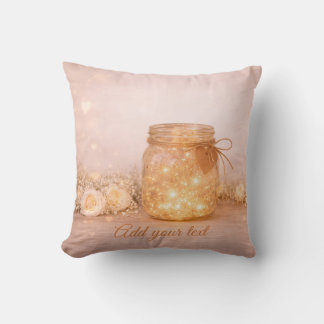 Custom Romantic Wedding Fairy Lights Pillow