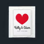 Custom romantic wedding gift Tea Bag Drink Mix<br><div class="desc">Custom romantic wedding gift Tea Bag Drink Mix with red heart logo. Love design with personalized name of bride and groom couple or newly weds. Small packs with name and date. Customizable color. Also great for engagement or bridal shower party.</div>