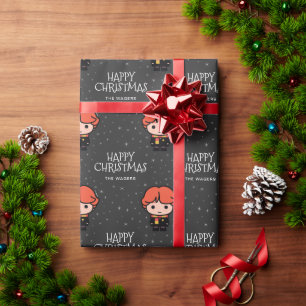 Custom Ron Weasley Cartoon   Happy Christmas Wrapping Paper