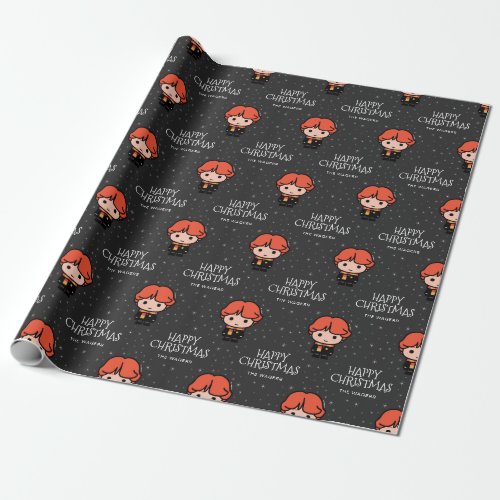 Custom Ron Weasley Cartoon  Happy Christmas Wrapping Paper