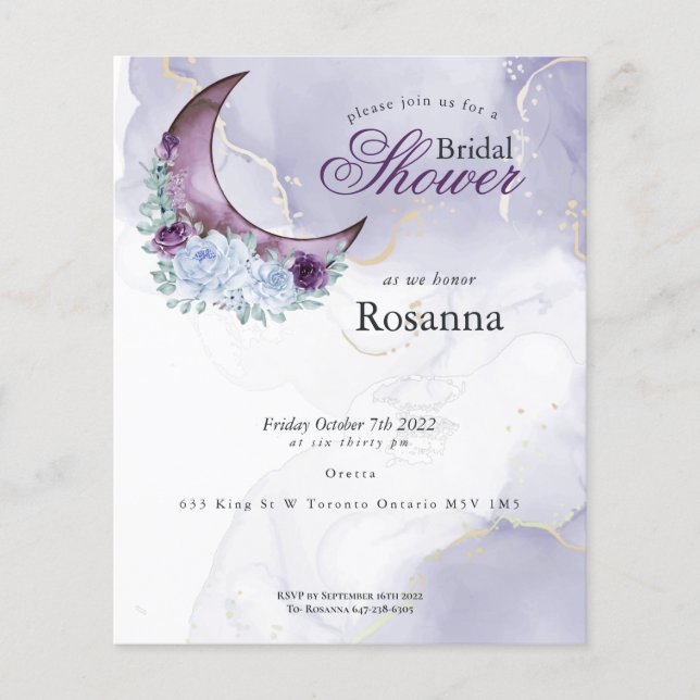 Custom Rosanna-  Rustic Crescent Moon Purple (Front)