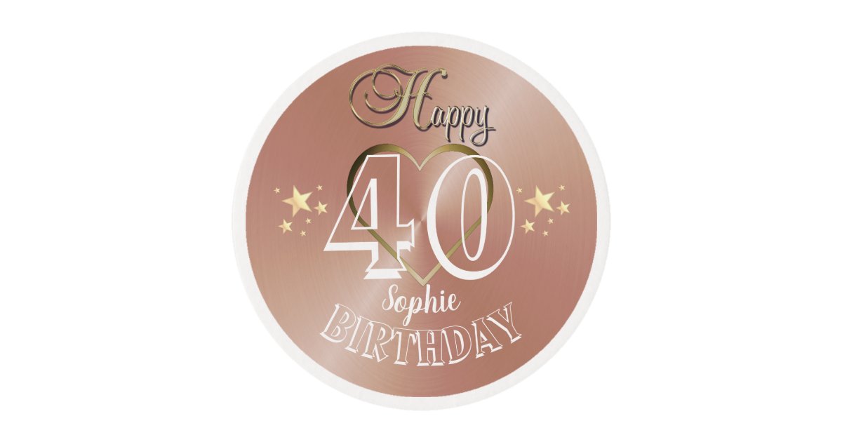 40th birthday cupcake toppers