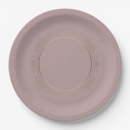 Custom Rose Gold Blank Template Add Your Text Paper Plates