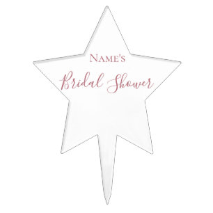 Custom Rose Gold Bridal Shower Cake Topper