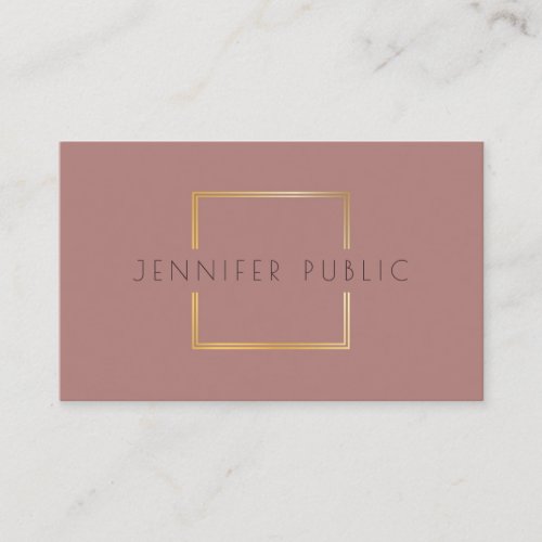 Custom Rose Gold Elegant Professional Template Business Card