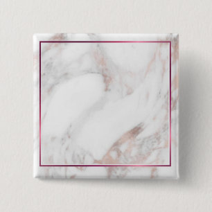 Custom Rose Gold Marble Elegant Blank Template Button
