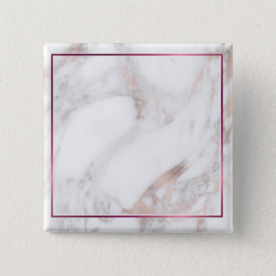 Custom Rose Gold Marble Elegant Blank Template Button