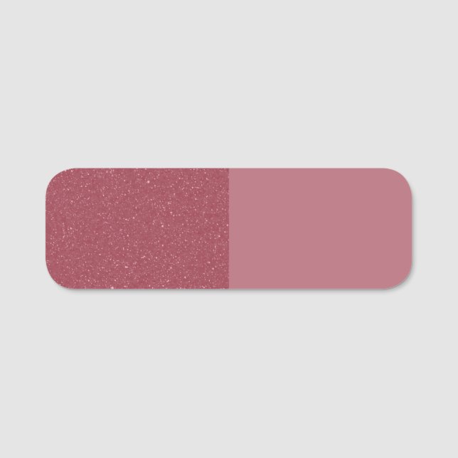Custom Rose Gold Split Classic Name Tag (Front)