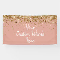 Custom Rose Gold White Birthday Party Photo Booth