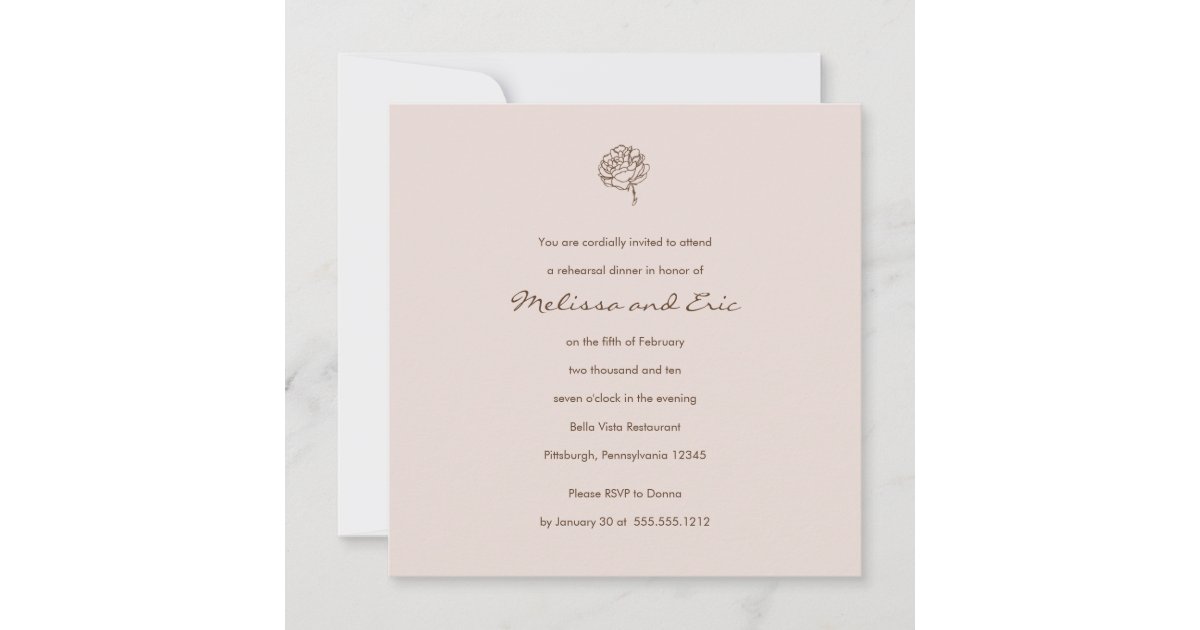 custom rose invitation | Zazzle