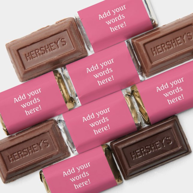 Custom Rose Pink Hershey's Miniatures (Assorted)
