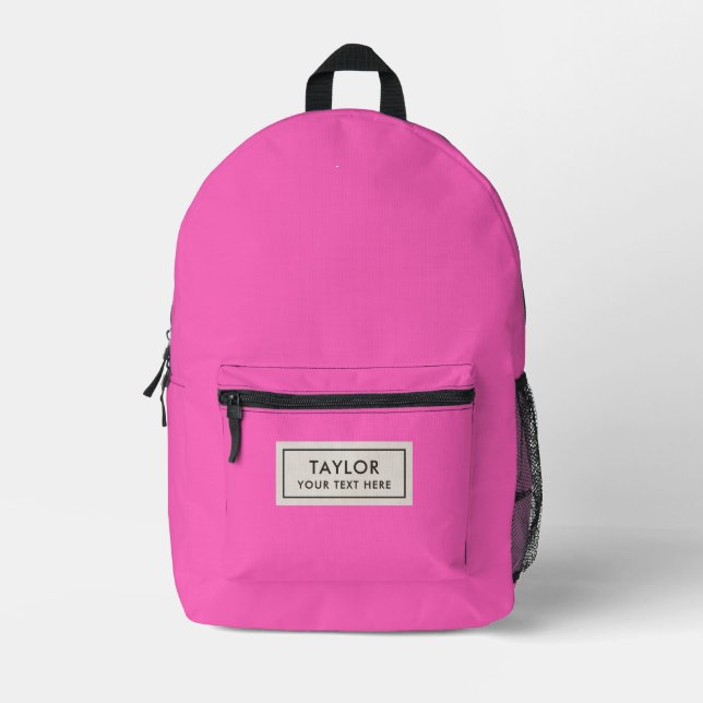 Custom Rose Printed Backpack (Front)
