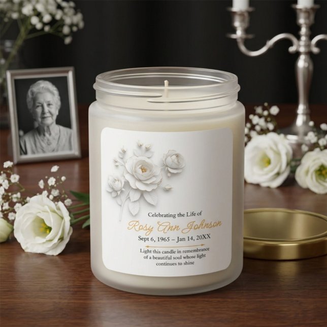 Custom Rose Remembrance Candle Sticker (Creator Uploaded)