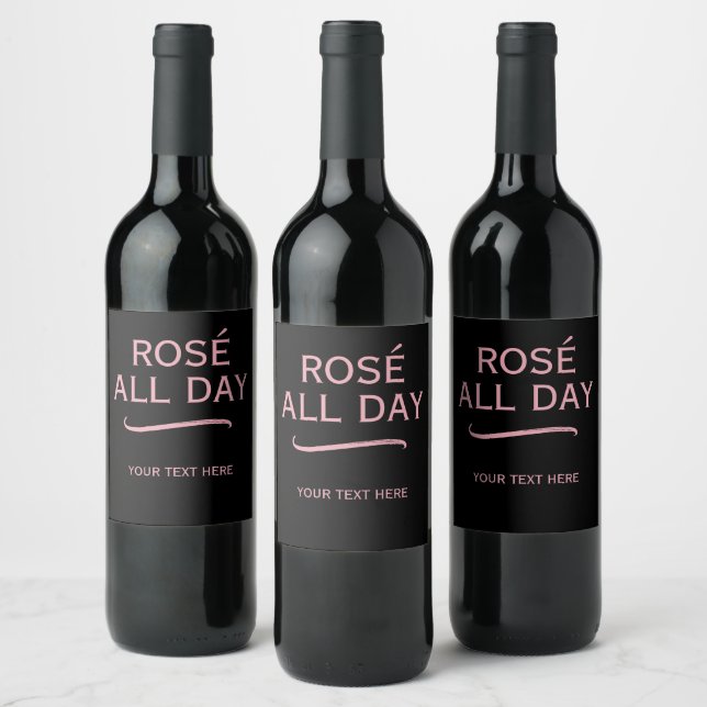 Custom Rosé wine bottle labels for party event (Bottles)