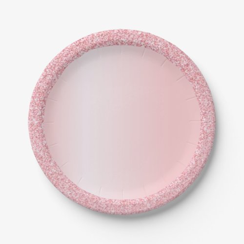 Custom Rosegold Glitter Blank Trendy Template Paper Plates