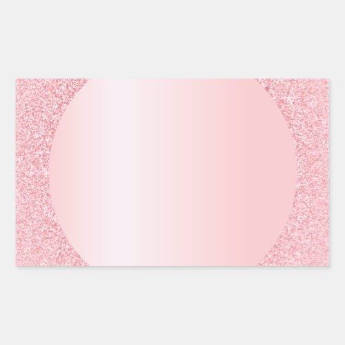Custom Rosegold Glitter Blank Trendy Template Rectangular Sticker