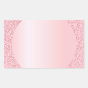 Custom Rosegold Glitter Blank Trendy Template Rectangular Sticker
