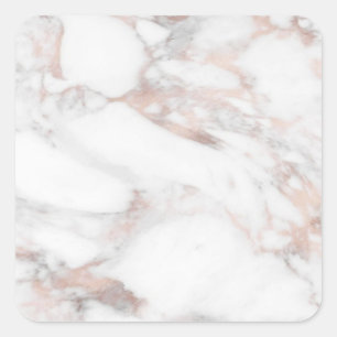 Custom Rosegold Marble Elegant Modern Blank Trendy Square Sticker