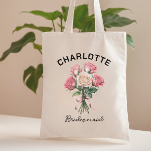 Custom Roses Bridal Squad Bag for Bridesmaid Party
