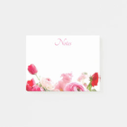 Custom Roses Flowers Floral Watercolor Template Post-it Notes