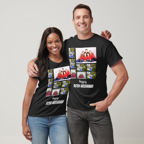 Custom Rosh Hashanah 8 Photo Collage T_Shirt