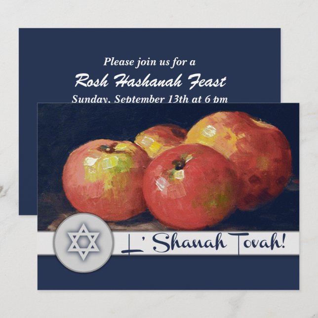 Custom Rosh Hashanah Celebration Party  Invitation (Front/Back)