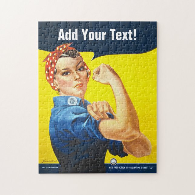 Custom: Rosie the Riveter, "We can do it!". Jigsaw Puzzle (Vertical)