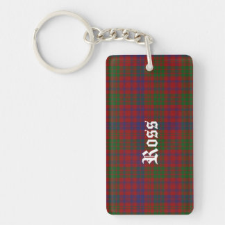 Custom Ross Tartan Plaid Key Chain